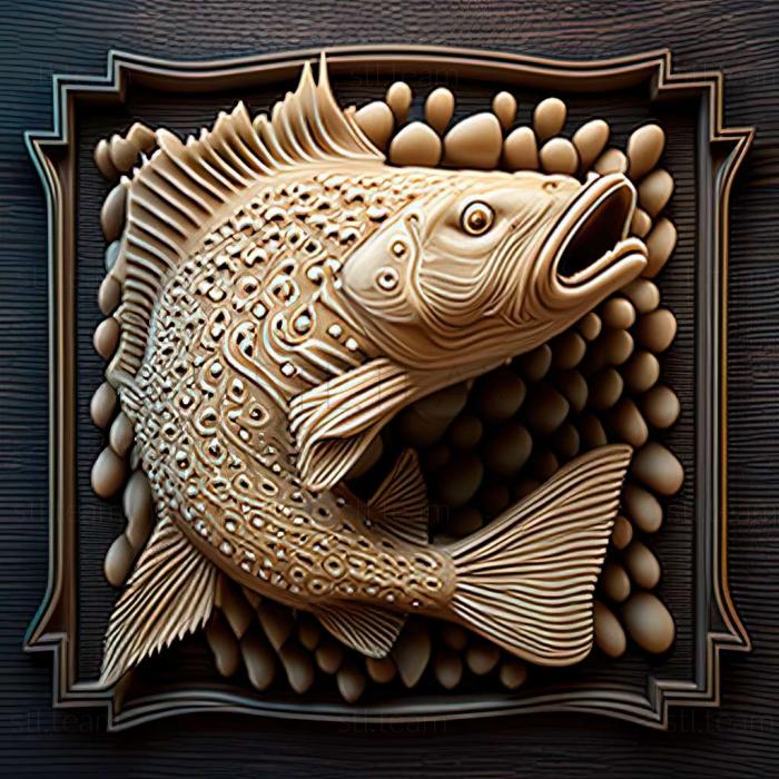 3D model Leopard catfish fish (STL)